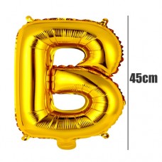 Balão Metalizado Ouro Letra B 45cm